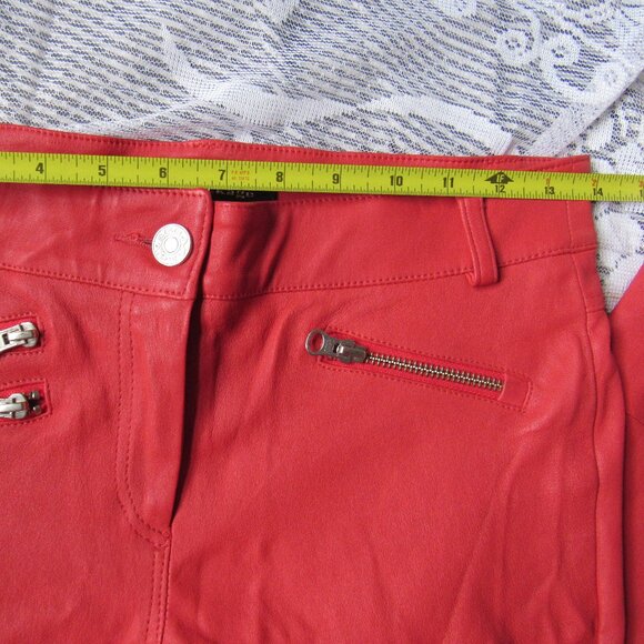 Mackage Miki Stretch Leather Pants in Salmon color (Size 6 ) Zip Pockets - Picture 7 of 7